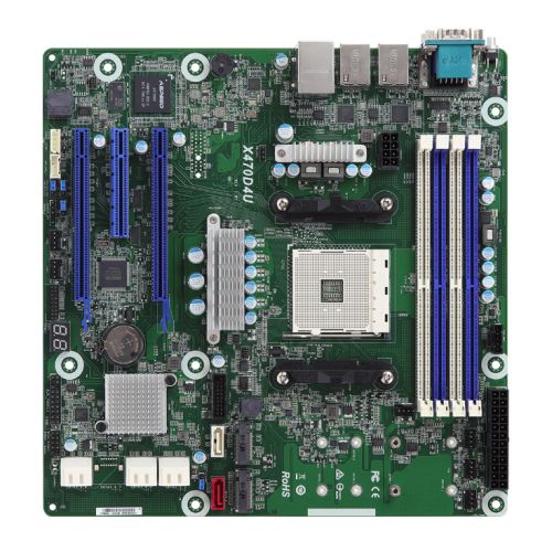 Asrock Rack X470D4U Server Board, AMD X470, AM4, Micro ATX, VGA, 6 x SATA, Dual GB LAN, IPMI, Serial Port