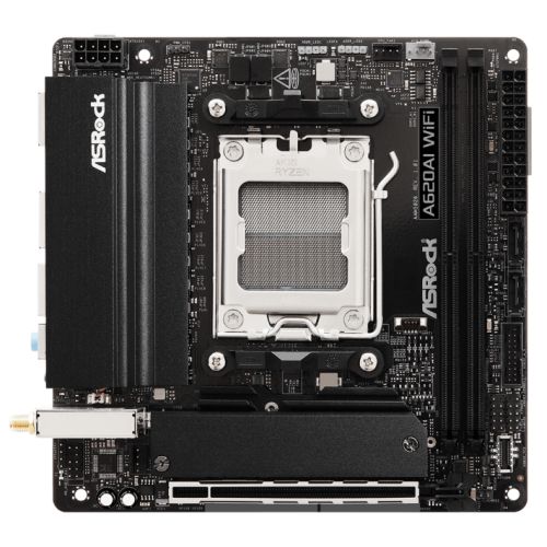 Picture of Asrock A620AI WIFI, AMD A620A, AM5, Mini ITX, 2 DDR5, HDMI, Wi-Fi 6E, 2.5G & GB LAN, 2x M.2