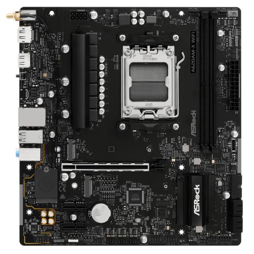 Picture of Asrock A620AM-X WIFI, AMD A620A, AM5, Micro ATX, 2 DDR5, HDMI, DP, AC Wi-Fi, 2.5G LAN, 2x M.2
