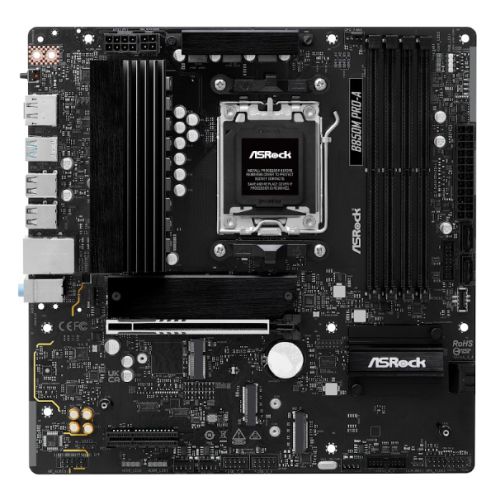 Picture of Asrock B850M PRO-A, AMD B850, AM5, Micro ATX, 4 DDR5, HDMI, DP, 2.5G LAN, 3x M.2