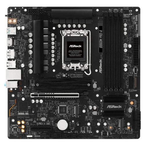 Picture of Asrock B860M PRO-A, Intel B860, 1851, Micro ATX, 4 DDR5, HDMI, DP, 2.5G LAN, 3x M.2