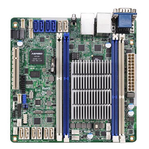 Asrock Rack C2750D4I Server Board, Integrated CPU, Mini ITX, Dual GB LAN, Serial Port, IPMI LAN