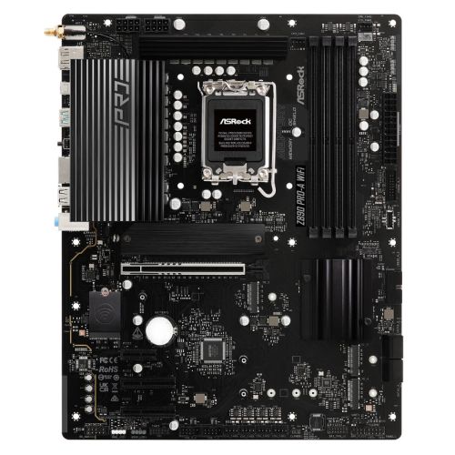 Picture of Asrock Z890 PRO-A WIFI, Intel Z890, 1851, ATX, 4 DDR5, HDMI, DP, TB4, Wi-Fi 6E, 2.5G LAN, 4x M.2