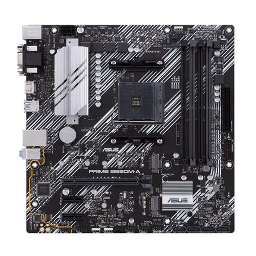 Asus PRIME B550M-A, AMD B550, AM4, Micro ATX, 4 DDR4, VGA, DVI, HDMI, PCIe4, M.2
