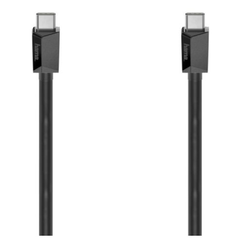 Picture of Hama 10Gbps USB-C to USB-C Charging Cable, E-Marker, USB 3.2 Gen2, 5A, 100W, 2 Metre, Black