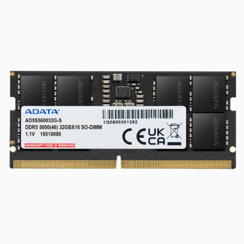 Picture of ADATA Standard 32GB, DDR5, 5600MHz, CL46, 1.1V, ECC, SODIMM Memory