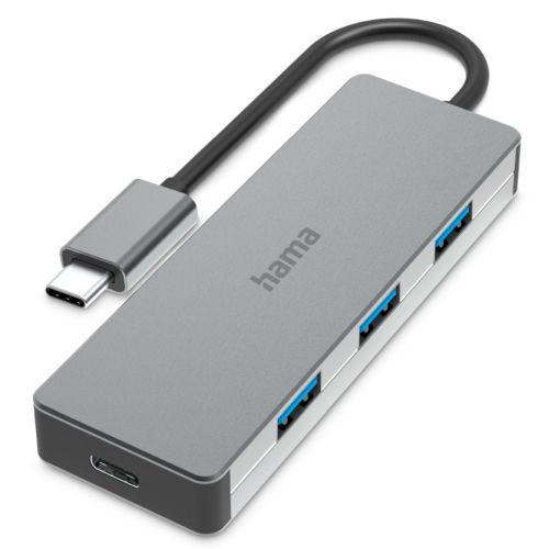 Picture of Hama 4-Port USB-C 3.2 Gen2 Hub - 3x USB-A, 1x USB-C, Aluminium