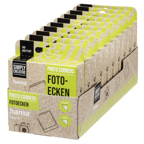 Picture of Hama Photo Corner Holder Dispensers x10 Multipack (10x 500 Corners), Self-Adhesive, Display Case