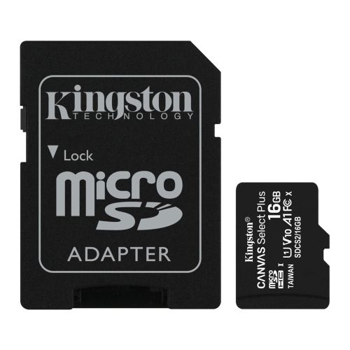 Photograph of zero-1666-Kingston 32GB Canvas Select Plus Micro SD Card with SD Adapter