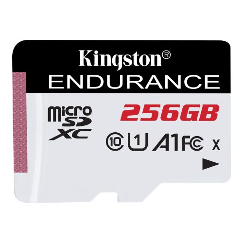 Picture of Kingston 256GB High-Endurance microSDXC Card, UHS-I Class 10, U1, 24/7 Recording, Durable, 95MB/s