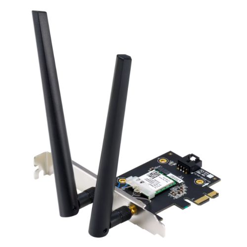 Picture of Asus (PCE-BE6500) BE6500 Wi-Fi 7 Tri-Band PCI Express Adapter, Bluetooth 5.4, 4096-QAM, WPA3