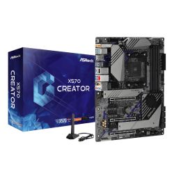 Asrock X570 CREATOR, AMD X570, AM4, ATX, 4 DDR4, HDMI, SLI/XFire, Wi-Fi, 10GB LAN, PCIe4, Thunderbolt 3, M.2 Motherboards