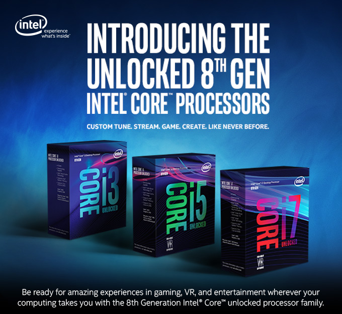 Unlocked 8th Gen Processors