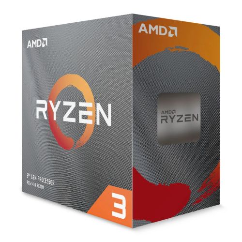 AMD Ryzen 3 3100 CPU with Wraith Stealth Cooler, AM4, 3.6GHz (3.9 Turbo), Quad Core, 65W, 18MB Cache, 7nm, 3rd Gen, No Graphics, Matisse