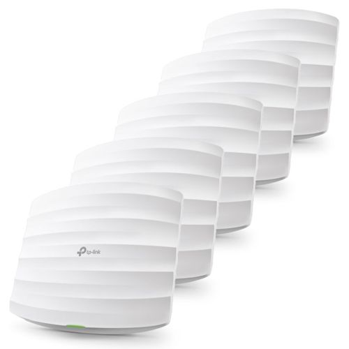 TP-LINK (EAP245 V3) Omada AC1750 (1300+450) Dual Band Wireless Ceiling Mount Access Point, 5 Pack, PoE, GB LAN, MU-MIMO, Free Software
