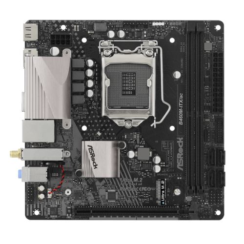 Asrock B460M-ITX/AC, Intel B460, 1200, Mini ITX, 2 DDR4, HDMI, DP, AC Wi-Fi, M.2