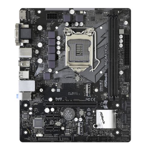 Asrock B460M-HDV, Intel B460, 1200, Micro ATX, 2 DDR4, VGA, DVI, HDMI, M.2