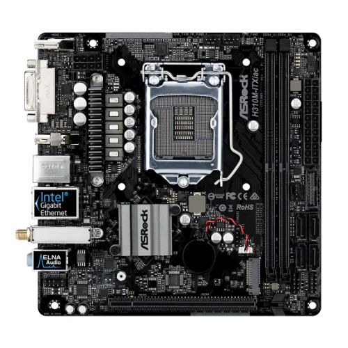 Asrock H310M-ITX/AC, Intel H310, 1151, Mini ITX, 2 DDR4, DVI, HDMI, DP, Wi-Fi, M.2
