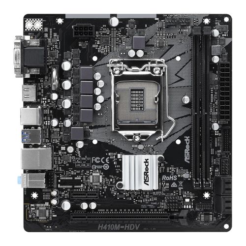Asrock H410M-HDV, Intel H410, 1200, Micro ATX, 2 DDR4, VGA, DVI, HDMI