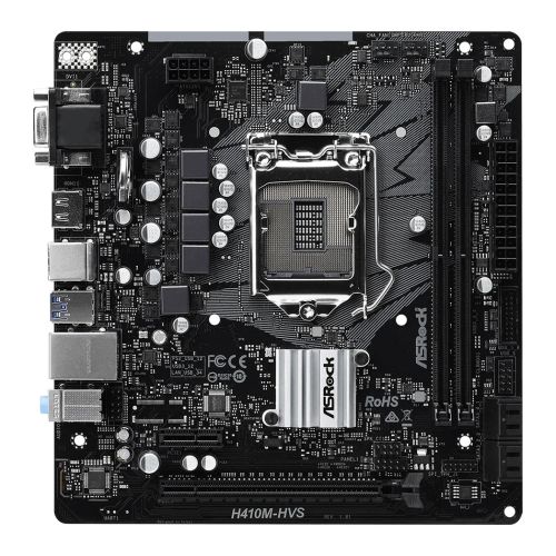 Asrock H410M-HVS, Intel H410, 1200, Micro ATX, 2 DDR4, VGA, HDMI