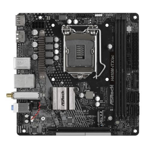 Asrock H410M-ITX/AC, Intel H410, 1200, Mini ITX, 2 DDR4, HDMI, DP, AC Wi-Fi, M.2
