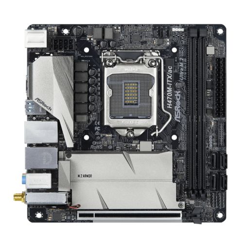 Asrock H470M ITX/AC, Intel H470, 1200, Mini ITX, 2 DDR4, HDMI, DP, AC Wi-Fi, 2.5GB LAN, M.2