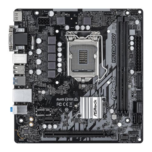 Asrock H510M-HDV, Intel H510, 1200, Micro ATX, 2 DDR4, VGA, DVI, HDMI