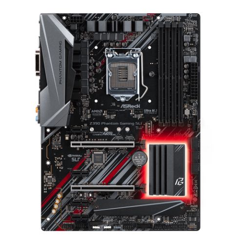 Asrock Z390 PHANTOM GAMING SLI, Intel Z390, 1151, ATX, DDR4, XFire/SLI, DVI, HDMI, 2.5GB LAN, RGB Lighting, M.2