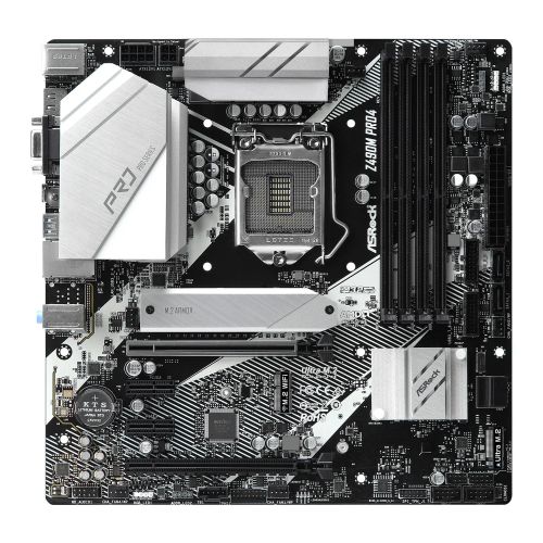 Asrock Z490M PRO4, Intel Z490, 1200, Micro ATX, 4 DDR4, XFire, VGA, HDMI, DP, M.2