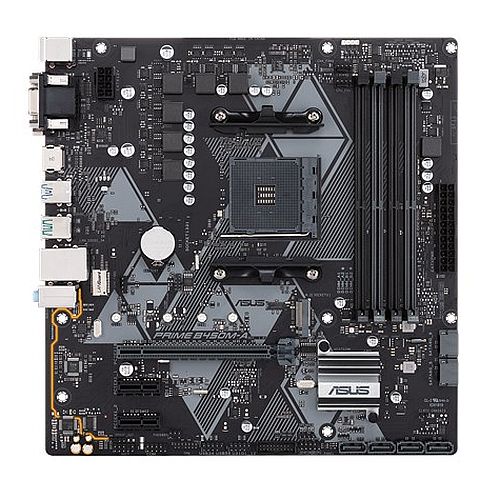 Asus PRIME B450M-A, AMD B450, AM4, Micro ATX, 4 DDR4, VGA, DVI, HDMI, RGB Header, M.2