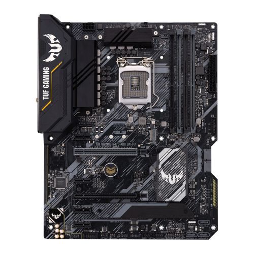 Asus TUF GAMING H470-PRO (WI-FI), Intel H470, 1200, ATX, 4 DDR4, XFire, HDMI, DP, AX Wi-Fi, RGB Lighting, M.2