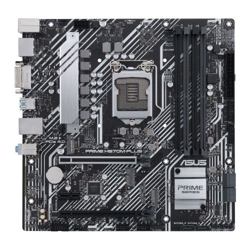 Asus PRIME H570M-PLUS, Intel H570, 1200, Micro ATX, 4 DDR4, DVI, HDMI, DP, RGB, 2x M.2