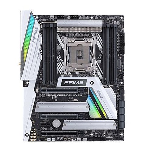 Asus PRIME X299- DELUXE II, Intel X299, 2066, ATX, 8 DDR4, SLI/XFire, M.2 Heatsink, Wi-Fi, 5G LAN, RGB Lighting, M.2