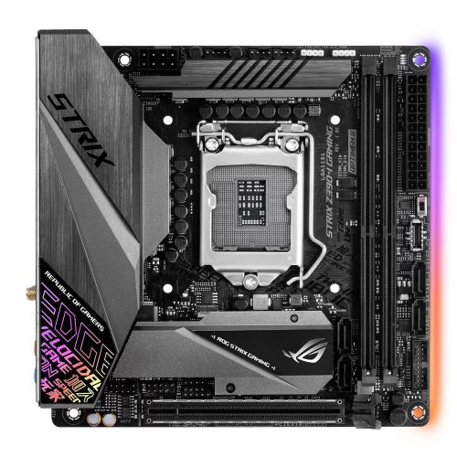 Asus ROG STRIX Z390-I GAMING, Intel Z390, 1151, Mini ITX, 2 DDR4, Wi-Fi, HDMI, DP, RGB Lighting, M.2
