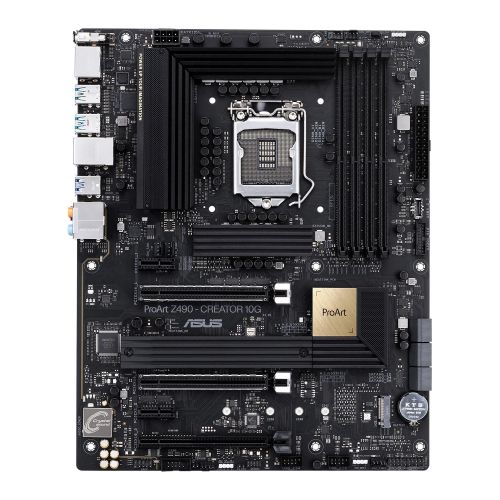 Asus PROART Z490-CREATOR 10G, Intel Z490, 1200, ATX, 4 DDR4, XFire, HDMI, 2 DP, 2 Thunderbolt, 2.5G LAN & 10G LAN Card, M.2
