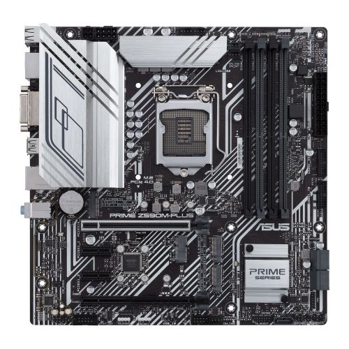 Asus PRIME Z590M-PLUS, Intel Z590, 1200, Micro ATX, 4 DDR4, DVI, HDMI, DP, 2x 2.5G LAN, RGB, 3x M.2