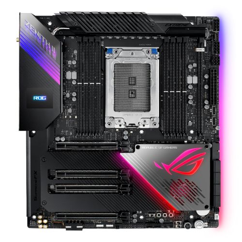 Asus ROG ZENITH II EXTREME, AMD TRX40, sTRX40, EATX, 8 DDR4, XFire/SLI, AX Wi-Fi, 10G LAN, RGB Lighting, M.2