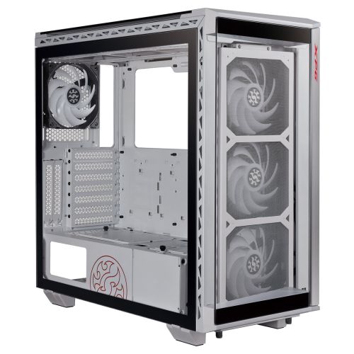 ADATA XPG Battlecruiser Super RGB Gaming Case with 4x Tempered Glass Sides, E-ATX, 4 x ARGB Fans & Controller, White