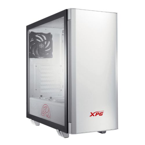 ADATA XPG Invader RGB Gaming Case with Tempered Glass Window, ARGB Downlight & Controller, Magnetic Design, White