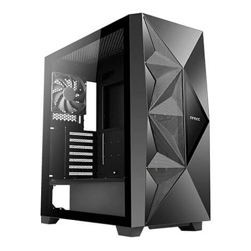 Antec DF800 Gaming Case w/ Glass Window, ATX, Geometrical Mesh Design, 1 x Fan, Advanced Ventilation, LED Control Button
