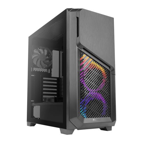 Antec DP502 FLUX RGB Gaming Case with Tempered Glass Window, ATX, No PSU, 5 x Fans (3 Front ARGB), Advanced Ventilation