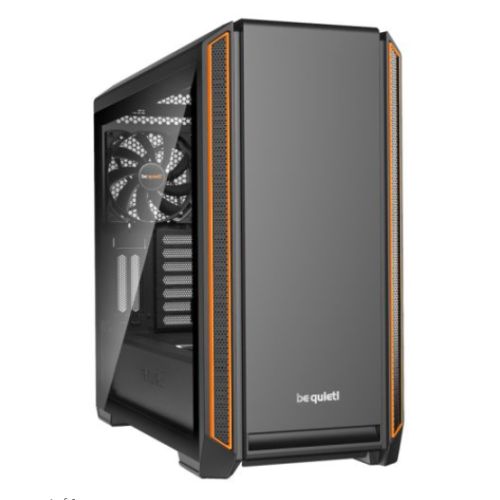 Be Quiet! Silent Base 601 Gaming Case with Window, E-ATX, No PSU, 2 x Pure Wings 2 Fans, PSU Shroud, Orange Trim