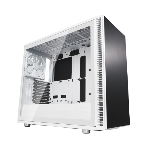 Fractal Design Define S2 (White) Gaming Case w/ Clear Glass Window, E-ATX, Sound Dampening, PSU Shroud, Optional Top Filter, 3 Fans, USB-C