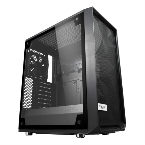 Fractal Design Meshify C (Light TG) Gaming Case w/ Light Tint Glass Window, ATX, Angular Mesh Front, High-airflow, 2 x 12cm Fans