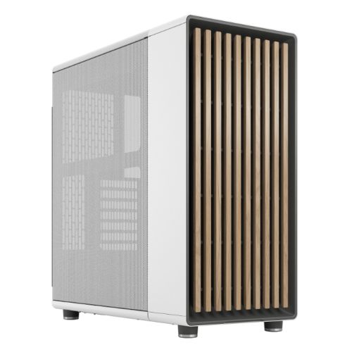 Fractal Design North Chalk White White Solid Case Atx Fine Mesh Side 2 Fans Usb-