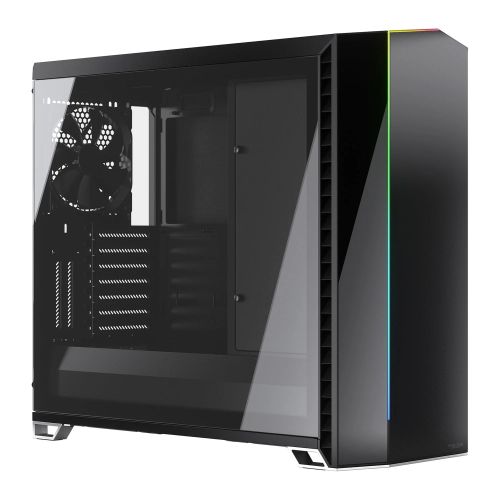 Fractal Design Vector RS (Blackout TG) Gaming Case w/ Clear Glass Windows, E-ATX, ARGB Strip, 3 Fans, Changeable Top Panel, Fan Hub, USB-C
