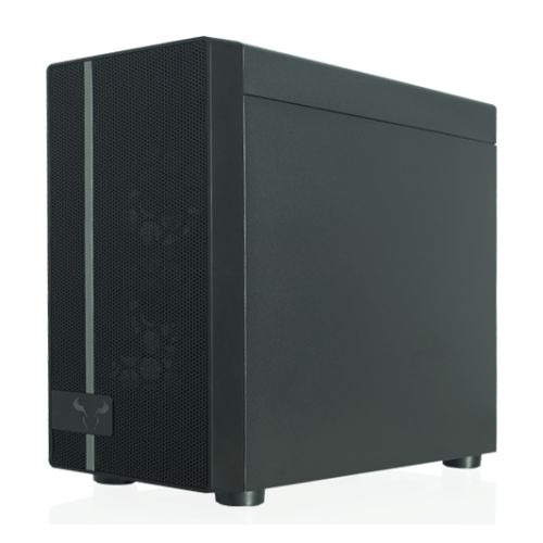 Riotoro CR400 Gaming Case with Window, ATX, No PSU, Mesh Front, 2 x 12cm Fans (Red LED Front Fan), USB 3.0
