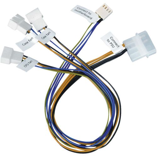 Akasa PWM Splitter - Smart Fan Cable, 4-pin, 3 x PWM Fans from 1 x Motherboard Header