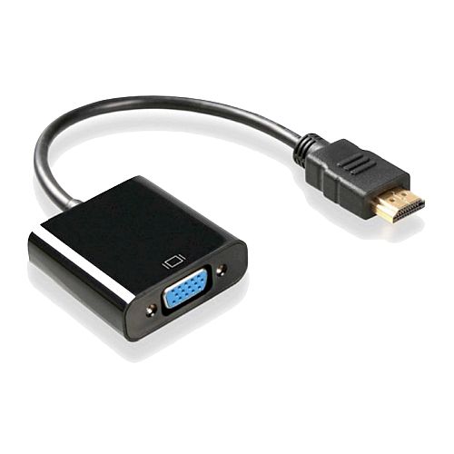 Dynamode HDMI Male to VGA Female Converter Cable with Aux, Gold Plated Connector