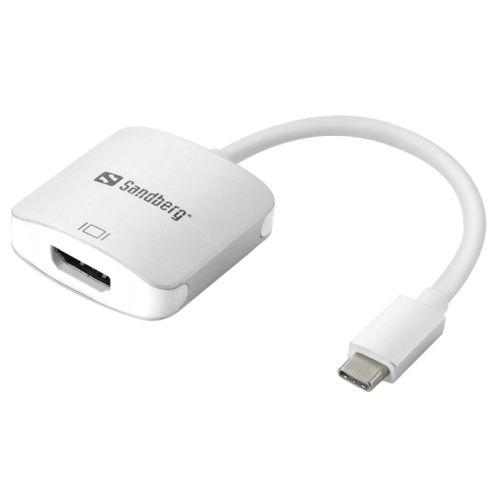 Sandberg USB-C Male to HDMI Female Converter, Aluminium Case, 5 Year Warranty